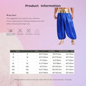 Pantalon harem <span class=keywords><strong>hippie</strong></span> magique pour homme, pantalon long lanterne, costumes cosplay du prince arabe pour la scène <span class=keywords><strong>de</strong></span> cosplay d'halloween - Product Image 6