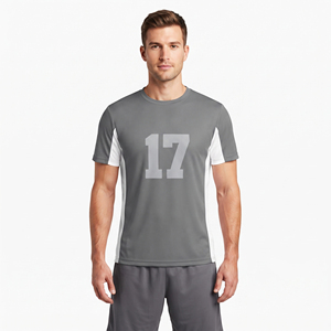Maillot de volley-ball d'été respirant pour hommes, imprimé par sublimation, logo personnalisé, manches courtes, col rond - Product Image 6