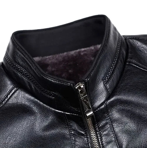 Men's Fashion Design New Arrival PU Leather <b>Canvas</b> <b>Jacket</b> Premium Quality Breathable Quick Dry Letter Pattern - Product Image 3