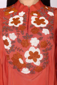Conjunto de 2 piezas Dhoti Kurta con cuentas en color naranja para amantes de la moda elegante, de Stylish Women Trend Store. - Product Image 4