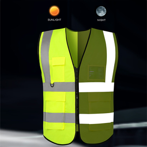 Chaleco Reflectante de Seguridad Vial de Alta Visibilidad con Logotipo Personalizado, Chaleco de Seguridad sin Mangas para Exteriores, Ropa de Seguridad para Construcción - Product Image 4