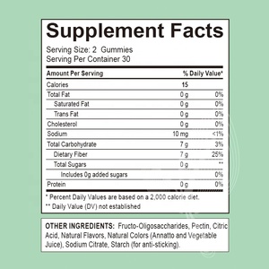 Gummies de fibres probiotiques + prébiotiques OEM/ODM pour la santé intestinale quotidienne, complément alimentaire de soutien digestif avec probiotiques et fibres - Product Image 6