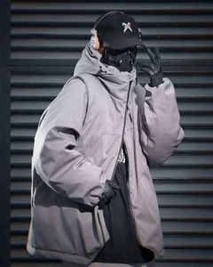 Veste technique imperméable personnalisée pour homme, coupe-vent tactique, streetwear cyberpunk, veste cargo fonctionnelle à capuche pour l'extérieur - Product Image 4