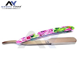 Navaja de Barbero Profesional de Acero Inoxidable con Bloqueo de Seguridad para Afeitar la Cara y el Cuerpo, Estilizar la Barba y el Cuidado Facial - Product Image 6