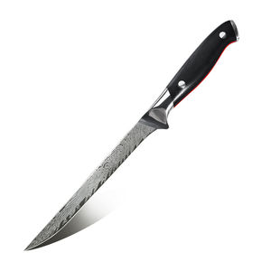 Couteaux à désosser en acier Damas de qualité supérieure, manche ergonomique, couteaux à désosser Damas à lame pleine, pour boucher et cuisine - Product Image 1