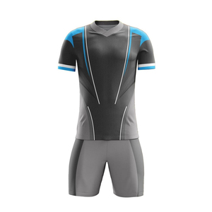 Superior Quality Sports Crew Neck Sports Jersey <b>T</b> <b>Shirts</b> & Shorts Sets Lightweight Interlock Fabric Wrinkle Resistant Soccer Set - Product Image 3