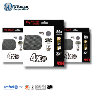 แผ่นขัดกระดาษทรายซิลิคอนคาร์ไบด์ GETTA TOOLS ขนาด 125 มม. 80G แบบตาข่าย พร้อมแถบตีนตุ๊กแก ป้องกันฝุ่น สำหรับงานไม้ แผ่นยิปซัม ปรับสภาพพื้นผิว แพ็ค 10 ชิ้น - Product Image 1