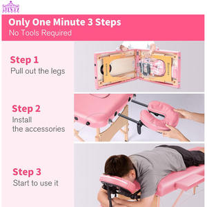 Salon de beauté portable meuble rose lit de beauté moderne cils hydrauliques extension personnalisée lit de massage spa facial incurvé - Product Image 5