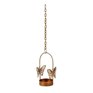 Porte-bougie papillon suspendu avec chaîne pour la décoration de la maison, lanterne en métal durable - Product Image 3