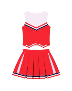 Uniformes de porristas de poliéster estampado con diseño de transferencia térmica, uniforme de porristas con diseño personalizado - Product Image 4