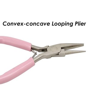 Pince à sertir les fils de 5 pouces, outil de pliage et de bouclage de fils concaves pour bijoux ZetomedPro - Product Image 3
