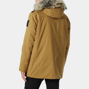 <b>Men's</b> Plus Size Hooded Puffer Jacket Fur Trim Waterproof Casual <b>Winter</b> <b>Coat</b> Solid Color Warm Outerwear OEM Service - Product Image 3