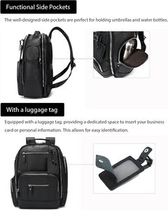 Mochila de Cuero Genuino para Hombre, Tendencia 2026, para Laptop de 15.6 Pulgadas, Estilo Vintage, para Viajes y Camping - Product Image 6