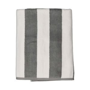 Serviette de plage en microfibre de coton rayée de qualité supérieure, super absorbante, douce, séchage rapide, en polaire, pour usage quotidien, anti-irritation, unie - Product Image 1