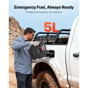 Contenitore per Carburante Sicuro da 1,3 Galloni per Moto, Antigoccia con Beccuccio Bloccabile e Portata Massima di 15 L/min, Tanica Portatile - Product Image 2