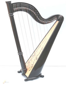 Nouvelle harpe lyre à 10 cordes en bois de rose avec étui de transport et clé d'accordage, harpe lyre en bois de rose foncé de qualité supérieure, harpe à levier à 22 cordes - Product Image 1