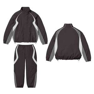Conjunto Deportivo Unisex con Bloques de Color, Manga Larga, Cierre Frontal con Cremallera, Transpirable, Poliéster, Otoño, Corte Regular para Adultos - Product Image 5