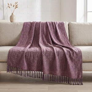 Charcoal Grey Slub Cotton <b>Throw</b> 130x170 cm with Handloom Texture and Fringe <b>for</b> Sofa <b>Chair</b> and Modern Home Interiors - Product Image 2