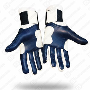 Factory Rate New Design Customized <b>Long</b> Cuff Navy Blue White Cowhide Leather Breathable/Durable Lightweight Anti <b>slip</b> Baseball - Product Image 3