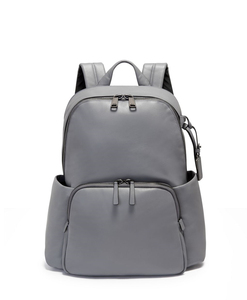 Mochila Minimalista Gris de PU con Cierre de Cremallera y Diseño de Respaldo Suave Resistente al Agua, Unisex, Multifuncional, Capacidad de 20-36L - Product Image 1