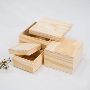 Caja de regalo de recuerdo de fotos con memoria de madera natural al por mayor con tapa deslizante cajas de madera y bambú - Product Image 5