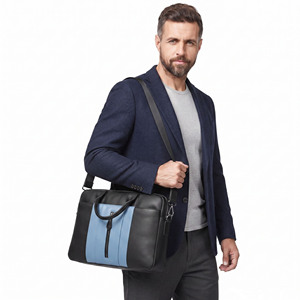 Men Leather Laptop Briefcase for Office Men Professional Leather Laptop <b>Bag</b> Men Leather Laptop Shoulder Briefcase - Product Image 1