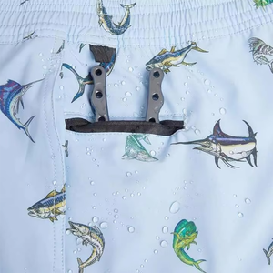 Shorts de pêche pour hommes, légers, 100% coton, avec poches cargo, taille extensible, décontractés, couleur unie, pour activités de plein air - Product Image 5