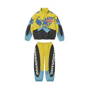 Conjunto Deportivo Personalizado de Gran Tamaño para Hombre, Chaqueta Cortavientos Reflectante de Nailon, Pantalones Deportivos, Ropa Deportiva Informal, OEM - Product Image 4