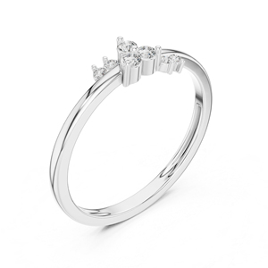 Anillo de Diamantes de Alta Gama para Mujer, Oro Sólido de 14K, Corte Redondo, Claridad SI2, Color E, Regalo para Fiesta - Product Image 3