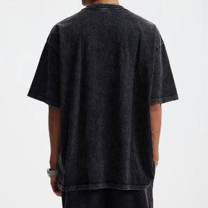 Camiseta de Algodón para Hombre, 275 g/m², Lavado Ácido, Personalizada, Talla Grande, de Alta Calidad, Colorida, Informal, Venta al Por Mayor del Fabricante - Product Image 3
