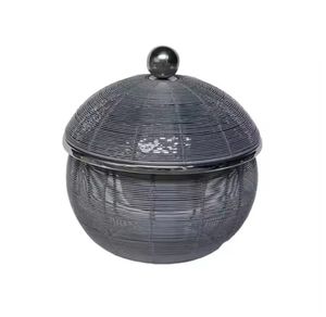 Handcrafted Moroccan <b>Ceramic</b> Storage Jars Set Black White Dot Pattern Lidded Decorative Canisters Kitchen Home Decor Gift - Product Image 5