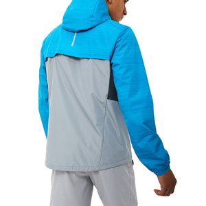 Custom <b>Zip</b>-<b>Up</b> Lightweight Solid Nylon Waterproof Windbreaker 2 in 1 Hoodie & Track <b>Jacket</b> Short Set Men - Product Image 4
