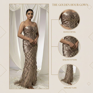 Vestido de Noche Premium al por Mayor para Mujer con Silueta Fluida |   Vestido Formal de Diseñador para Bodas, Fiestas y Galas - Product Image 4