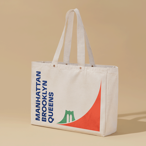 Sac fourre-tout en toile de coton écologique, motif lettres, taille moyenne, poignée en coton, durable, réutilisable, pour le shopping et l'emballage cadeau - Product Image 1