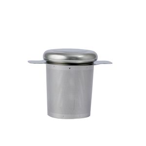 Infuseur à thé avec chaîne et plateau de récupération, filtre en acier inoxydable 304 à mailles fines pour thés en vrac et infusions, durable et facile à nettoyer - Product Image 5