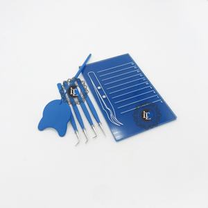 แหนบเคลือบผงสีฟ้ามาใหม่แหนบปลายเงินแบบเพชรอย่างยั่งยืนพร้อมกระจกติดฉลากส่วนตัว - Product Image 4