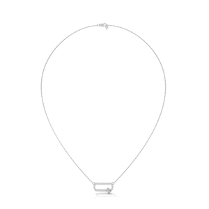 Collar de Plata de Joyería Fina con Colgante de Diamante Corte Esmeralda Cultivado en Laboratorio, Elegante para Uso Diario de Mujeres - Product Image 3
