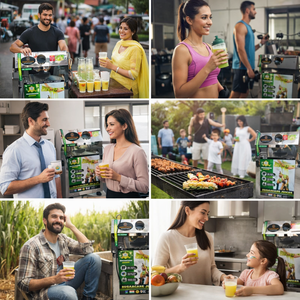 Prensa de Jugo de Caña de Azúcar Premium de 2HP, Trituradora de Caña de Acero Inoxidable de Tres Rodillos con Sistema de Engranajes de Avance y Retroceso - Product Image 5