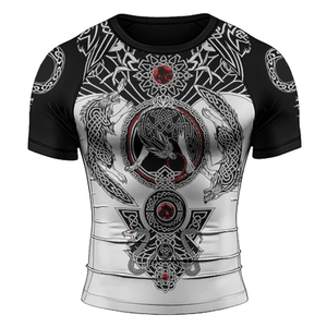 Rashguard Homme Manches Courtes Style Sublimation Intégrale Haute Qualité 2026 – Créez Votre Propre Design Personnalisé – Fabriqué au Pakistan - Product Image 1