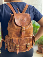 Sacs à dos en cuir véritable faits à la main, style vintage, nouveau design, multi-usages, sacs à dos à poches, vente en gros, produit en vrac