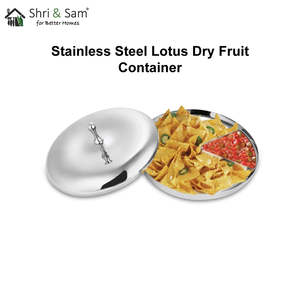 Lotus Shaped <b>Stainless</b> <b>Steel</b> <b>Food</b> Storage <b>Container</b> for Dry Fruits - Product Image 5