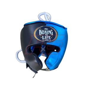 ชุดนวมชกมวยหนังวัวแท้ No Boxing No Life พร้อมสายรัดแบบ Hook & Loop สำหรับฝึกซ้อมและแข่งขัน ระบายอากาศได้ดี น้ำหนักเบา รับสกรีนโลโก้ - Product Image 2