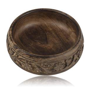 Moderna Tazón de Madera Tallada Pulida Ecológica para Servir Alimentos, Tamaño Personalizable y Forma Redonda, Venta al por Mayor a Bajo Costo - Product Image 1