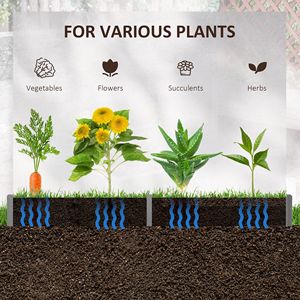 Fioriera Esagonale Rialzata Senza Viti 99x91 cm Grigia per Fiori, Verdure ed Erbe Aromatiche da Esterno - Product Image 6