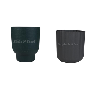 Gray Color Iron Powder Coated Durable Multi-Purpose Modern Classic Floor & Indoor Outdoor Planter Drainage - Product Image 3