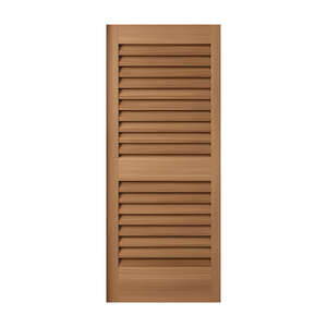 Handmade Rustic Solid Wood Louvered Door Panels with Smooth Finished Surface for Modern Interior Spaces - Product Image 1