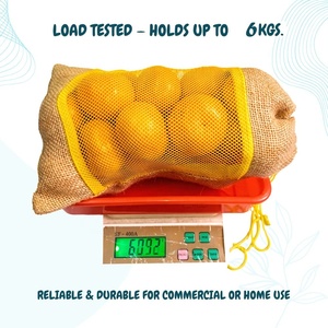 ถุงตาข่ายปอกระเจาพรีเมียม ขนาด 46*28 ซม. ใช้ซ้ำได้ รับน้ำหนักได้ 6 กก. ถุงทนทานสำหรับใส่ผลไม้ ผัก ของชำ และใช้ในชีวิตประจำวัน - Product Image 6