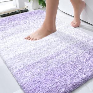 Hot Selling 17"x24" Microfiber Bath <b>Mat</b> Super Absorbent Non-Slip Floor Thick Plush Shaggy Tufted <b>Bathroom</b> Rug Washable Hotel - Product Image 1