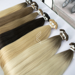 Extensiones de cabello virgen 4C de cabello europeo, punta de queratina teñida en U, extremos dobles dibujados de calidad superior - Product Image 1
