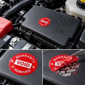Étiquettes de garantie personnalisées, autocollants de sécurité en vinyle imperméables et anti-effraction pour appareils électroniques, appareils électroménagers, automobile - Product Image 2